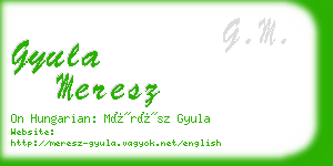 gyula meresz business card